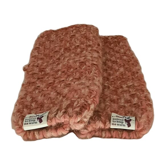 3 Pc Coral Warm Knit Scarf Gloves/ Beanie Pompom Hat / Beanie Pompom Scarf NWOT - Picture 4 of 8